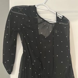 Black dress with white stars